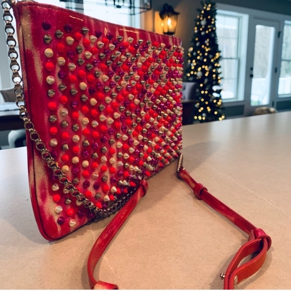CHRISTIAN LOUBOUTIN Crossbody Shoulder/Clutch Bag Pink - Picture 13 of 15